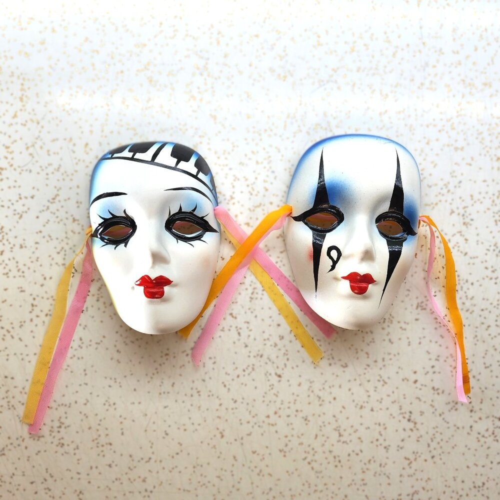Drama Mask set of 2 Wall Hangings